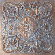 DCT30 Gaby PVC 2' x 2' Glue-up or Lay-in Ceiling Tile (Covers / 100 sq.ft), Weathered Copper, 25 Piece