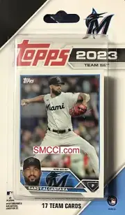 Miami Marlins 2023 Topps Factory Sealed Team Set Alcantara Plus 3 Rookie Cards