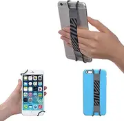 TFY Security Hand Strap Holder for iPhone, Samsung & Other Phones - iPhone Xs/Max iPhone XR iPhone X / 8/8 Plus / 6/6S (Plus) / 7/7 Plus/SE - Samsung S5 S7 / S7 Edge (Grey)