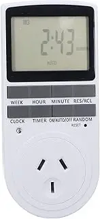 24 Hour Digital Timer Outlet, 7 Day Programmable Timer Indoor, On/Off Programs Electrical Plug Timer, Timed Power Switch for Aquarium, Grow Light, Fan, Pets, Home, Kitchen (AU
