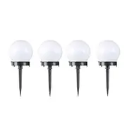 LED Solar Round Ball Lights Garden Path Outdoor Ground Spike Plug Lamp