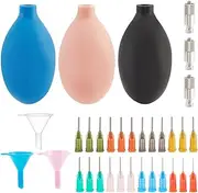 WEBEEDY3 Sets Ceramic Tools Pottery Supplies Clay Tools Set for Pottery Glaze, with Precision Tip Applicator Bottle Slip Trailing Squeeze Bottles, Various Needles and Filling Funnels