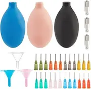 [WEBEEDY] 3 Sets Ceramic Tools Pottery Supplies Clay Tools Set for Pottery Glaze, with Precision Tip Applicator Bottle Slip Trailing Squeeze Bottles, Various Needles and Filling Funnels