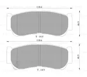 Bosch Rear Brake Pads for Ssangyong Kyron 2.7L Diesel D27DT 2005 - 2007