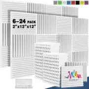 Foam Panels 6/12/24 Pcs Acoustic Foam Soundproofing Insulation Sound Absorbing