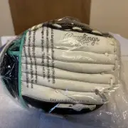 Rawlings Left Hand Throw Softball Glove FP105BW FastPitch Black White Teal 10.5