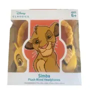 DISNEY CLASSICS SIMBA PLUSH WIRED HEADPHONES AGES 6+ NEW IN BOX