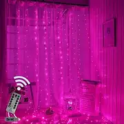 ElegantWeddingReceptionParty Window Curtain Lights 300 LED USB Powered Fairy String Lights with Remote IP65 Waterproof 8 Settings Twinkle Lights for Christm