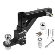 OZNALA Tow bar Adjustable Towing Ball Mount Tongue Hitch Trailer Car Bike Rack Boat 4WD