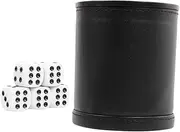 JOINPAYA Silent Dice Cup Set 5pcs PVC Dice Mute Pu Leather for Gaming Bars Outdoor Activities