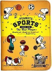 [VANGUARD] Snoopy Sports Passport Cover, Yellow, Unisex-Adults, Travelers, Sports Enthusiasts, Polyester PVC Laminate, Passport Case, Bi-Fold, Passport Holder