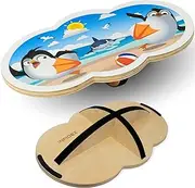 INFIDEZ Wooden Balance Board Kids, 360 Degree Rotation With Crossed Base, Balance Wobble Board For Balance, Balance Board Toddler Supporter, Balance Boards for Stability and Core Training