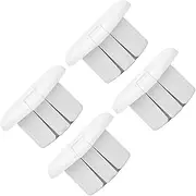 4PCS Cable Pass Through Grommets Cord Sleeves for Rectangular Satellite V2 Replacement Cable Ethernet Adapter, for Table, Computer Desk, Office, Home (White)