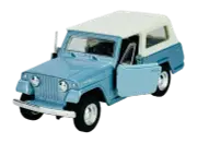 WELLY OLD TIMER 1967 JEEP JEEPSTER COMMANDO STATION WAGON BLUE 1:34 NEW BOX
