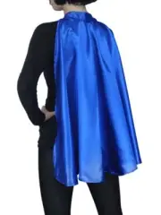 Blue Satin Super Hero Cape Vampire Devil Halloween Capes Fancy Dress Costume