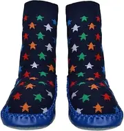 [WB SOCKS] Stars Design Boys Moccasin - Non Slip shoe socks