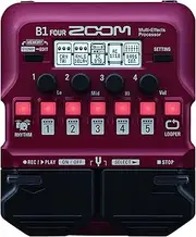 Zoom B1 Four Bass Multi-Effects Processor Pedal, with 60+ Built-in Effects, Amp Modeling, Looper, Rhythm Section, Tuner, Battery Powered