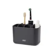 Joseph Joseph EasyStore Toothbrush Caddy Holder 17cm Large Storage Matt Black