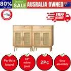 2x Buffet Sideboard Rattan Cupboard Cabinet Storage