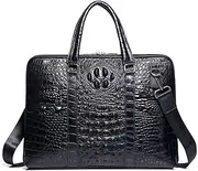 [HAMKVBPR] Mens Briefcase Men Black Leather Briefcase Handbag Computer Bag Business Messenger Bag Tote Messenger Bag for Work Business