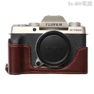 相機拍立得┅☬♛適用Fujifilm/富士X-T200相機包 xt100底座真皮半套 復古皮套手柄