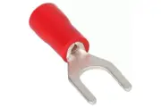 25 Pack 8 Gauge #8 Red Vinyl Spade Fork Terminals Crimp 8G