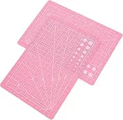 2Pcs Dual Sided Cutting Mat Self Healing PVC Board for Crafts Sewing Scrapbooking for Accurate Cutting and DIY Projects Pink