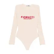 [Fiorucci] Fiorucci Logo-print Long-sleeve Bodysuit S NEUTRALS