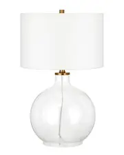 Abraham + Ivy Laelia Clear Glass Table Lamp with Brass Accents