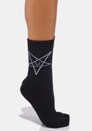 [Long Clothing] Satan Loves You Crew Socks