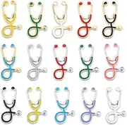 [Generic] 14 nurse badges, Stethoscope Brooch Pins for Nurse Doctor, Pins Enamel Lapel Brooches Women Men