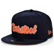Barstool Sports New Era 9Fifty Snapback Adjustable Hat Navy Blue/Orange Cap NEW