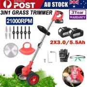 Cordless Grass Trimmer Lawn Mower Edger Cutter Electric 2x Battery for Makita