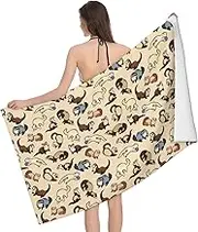 JBYJBX Hairy Ferret Print Beach Towel Quick Dry Sandproof Microfiber Beach Bath Towel for Travel Pool Camping