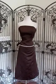 707 ALFRED SUNG B414 SZ 8 BROWN $189 PROM FORMAL GOWN DRESS