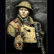 1/10 British Lewis Gunner WWI, Resin Model Bust GK, Military Theme, Unassembled and unpainted kit