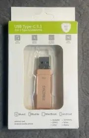 Type C USB 3.0 Flash Drive Thumb Drive Memory Stick for PC Laptop 1TB Rose Gold