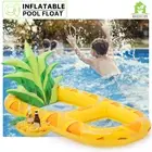 66"L Inflatable Swimming Pool Lounger Party PVC Rafts Toy Pineapple Shape Float