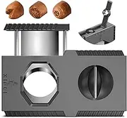 XIFEI Cigar Cutter V-Cut Guillotine 3 in 1 Straight Cut V Cutter with Cigar Punch Stainless Steel Blade Ergonomic Design Secure-Lock 60 Ring Gauge Cigar Clipper with Gift Box (Black)
