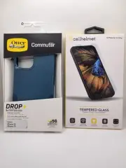 OtterBox Commuter MagSafe Case (Blue) + Clear Screen Protector | iPhone 14/13