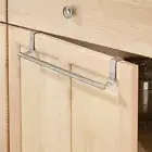 1/2X Over Door Bar Hanger Towel Holder Rack Rail Cupboard Hook Bathroom Kitchen