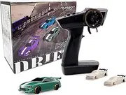 FLYCOLOR Turbo Racing C62 1:76 Scale Drift RC Car with Gyro Mini Full Proportional RTR 2.4GHZ Remote Control with 2 Replaceable Body Shell(Cyan)