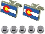 [Select Gifts] Shirt Dress Studs Colorado Flag Cufflinks