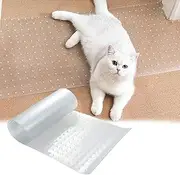 WEZCHUGHAOL 3.6FTCarpet Protector for Pets-Cat Carpet Protector for Doorway, DIY Anti-Slip Anti Scratch Under Door Cat Scratch Protector Mat,Easy to Cut Clear PVC Carpet Scratch Stopper