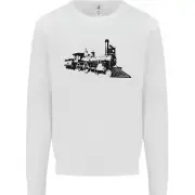 Trains Locomotive Steam Engine Trainspotting Kids Sweatshirt Jumper