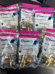 8 SharkBite U362LF 1/2" x 1/2" x 1/2" Brass Push Tee