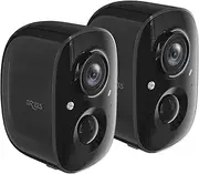 [Dzees] Security Cameras Outdoor Wireless, 2-Pack WiFi Battery Powered Surveillance Camera for Home Security, Indoor Video Cam with Color Night Vision, 2 Way Audio, AI Detection, Motion Sensor, Cloud/SD