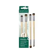 3 PK EcoTools Eye Enhancing Duo Makeup Brush Kit Define, Blend, Smudge, Shade