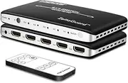 4K HDMI Switch with PIP and IR Wireless Remote Control 4k 4x1 4K 4x1 Black