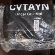 Cvtayn Under BBQ Grill Mat 65”x39” Fireproof To Protect Grass Concrete Wood